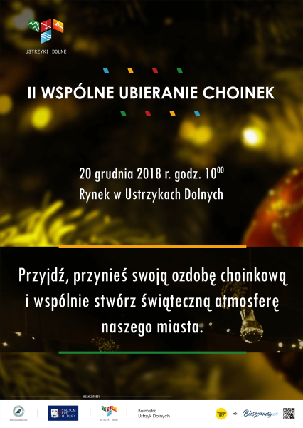Wspólne ubieranie choinek w Ustrzykach Dolnych